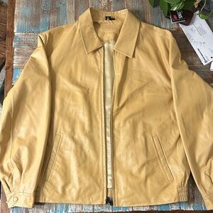 Doma Men's Light Tan Leather Jacket